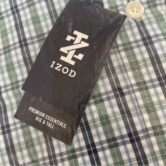NWT in Packaging Izod Men’s Button Down Shirt Size 2XL- Deep Sea - Picture 3 of 7
